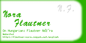 nora flautner business card